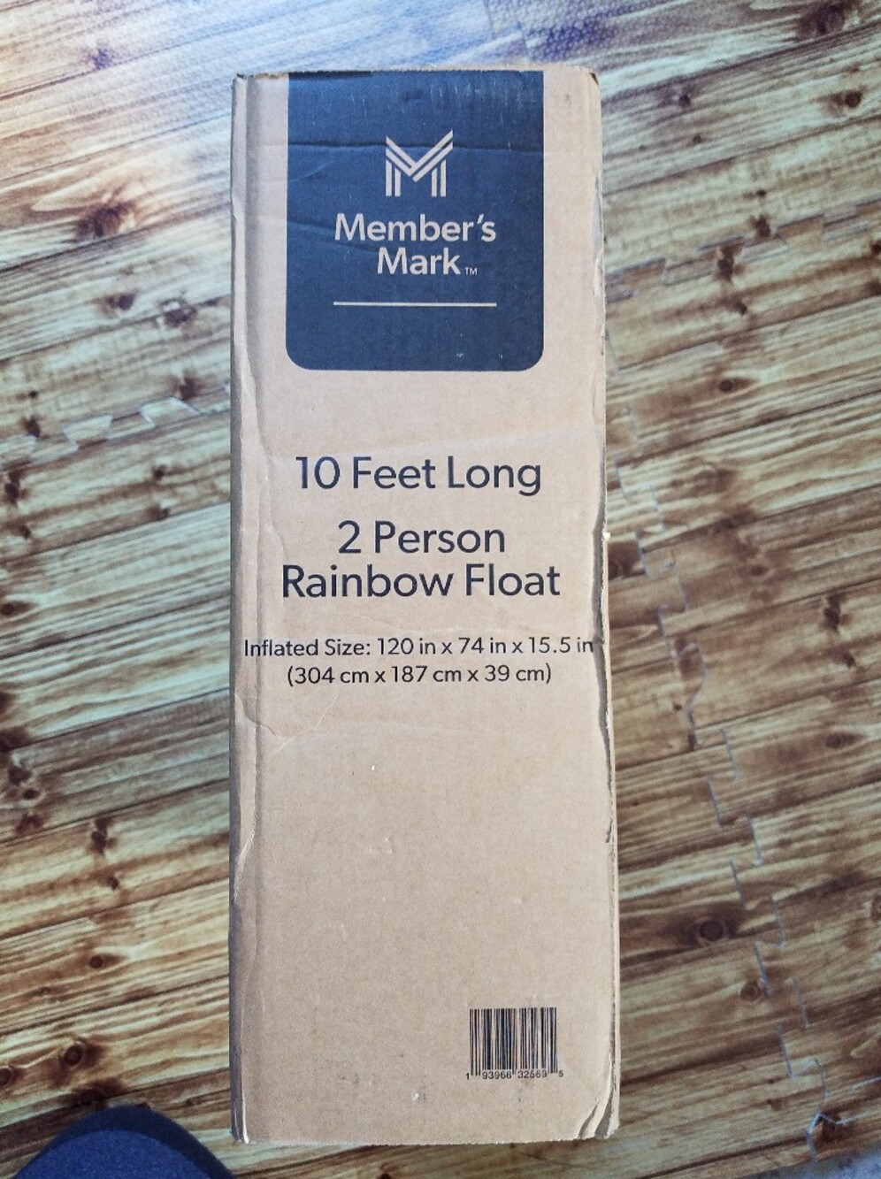 Member's Mark 2-Person Rainbow Pool Float Inflatable 10 Ft NIB Large Summer Lake - Picture 5 of 10